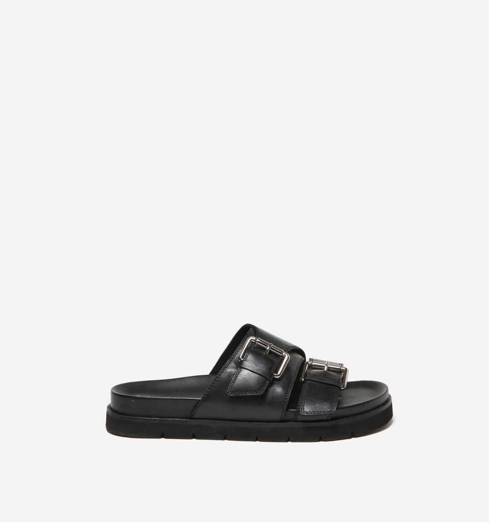Chaussons en cuir noir - chaussures pour homme - Noir | Sisley image number 2
